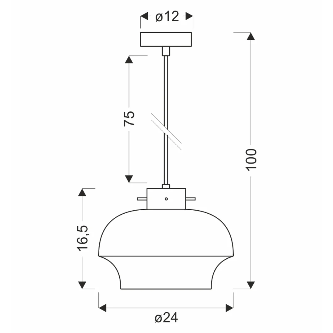 CONISSIMO lampa wisząca czarny 1x40W E27 klosz bezbarwny — zdjęcie 2