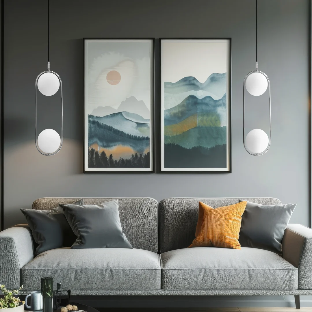 Cordel lampa wisząca chromowy 2x20W G9 klosz biały — zdjęcie 2
