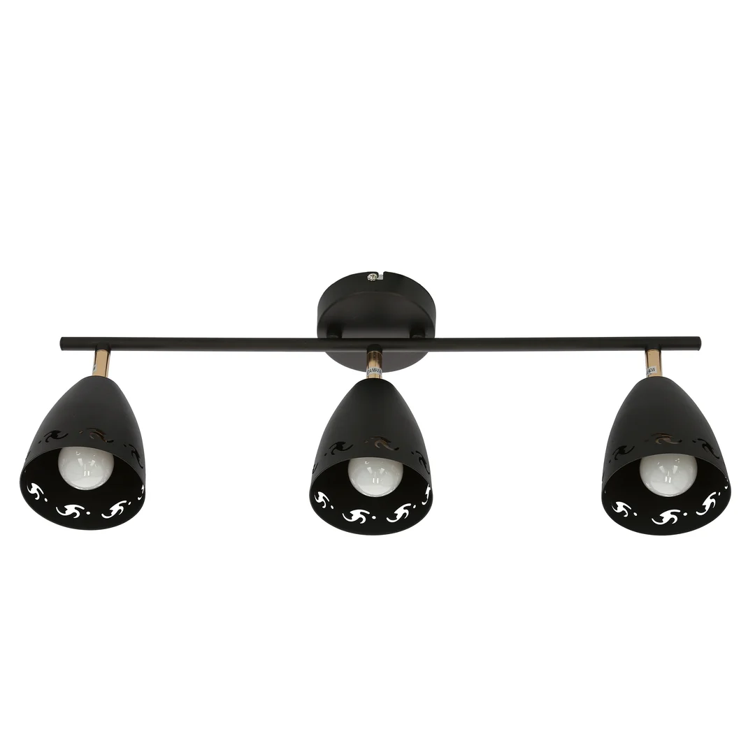 COTY LAMPA SUFITOWA LISTWA 3X40W E14 CZARNY — zdjęcie 2
