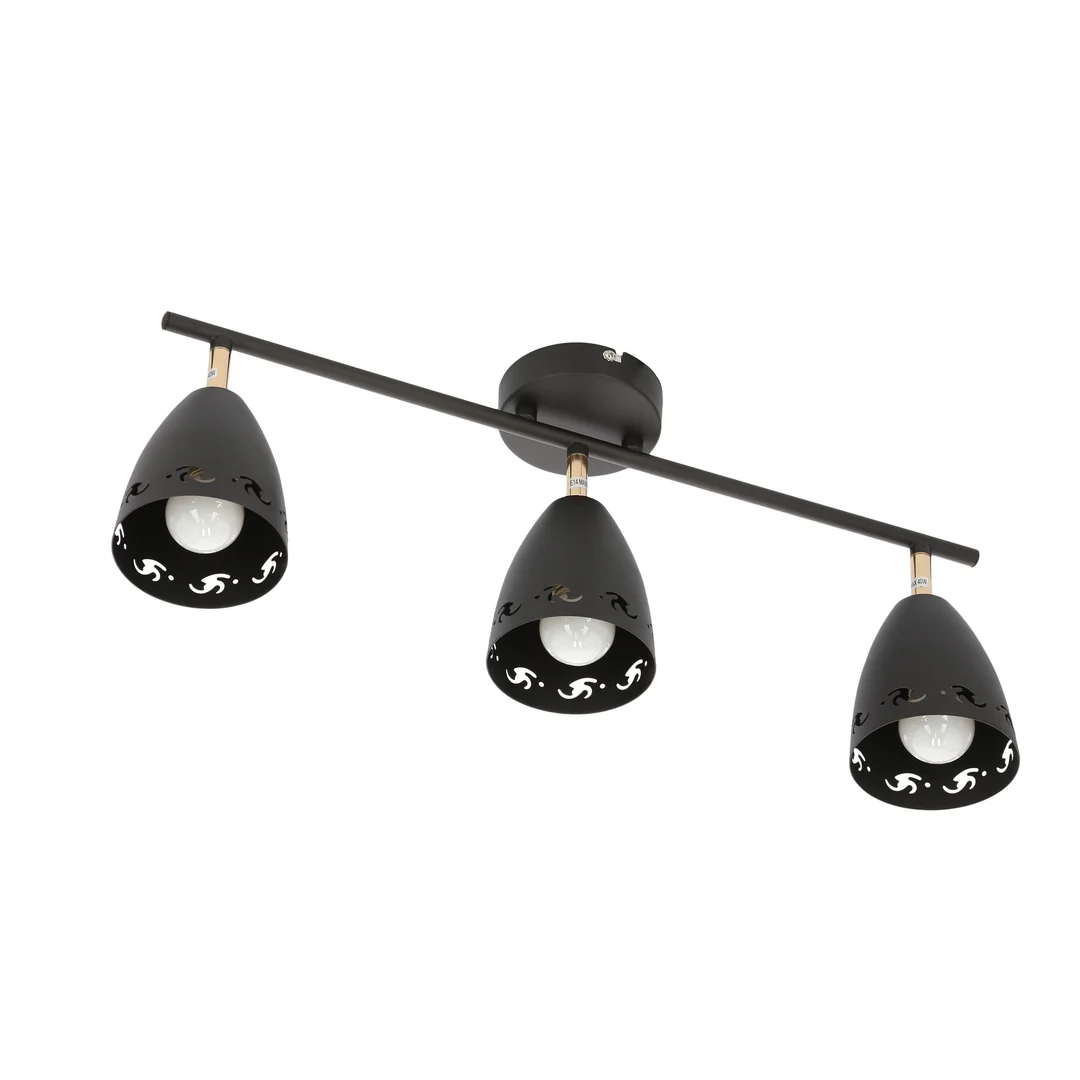 COTY LAMPA SUFITOWA LISTWA 3X40W E14 CZARNY — zdjęcie 4