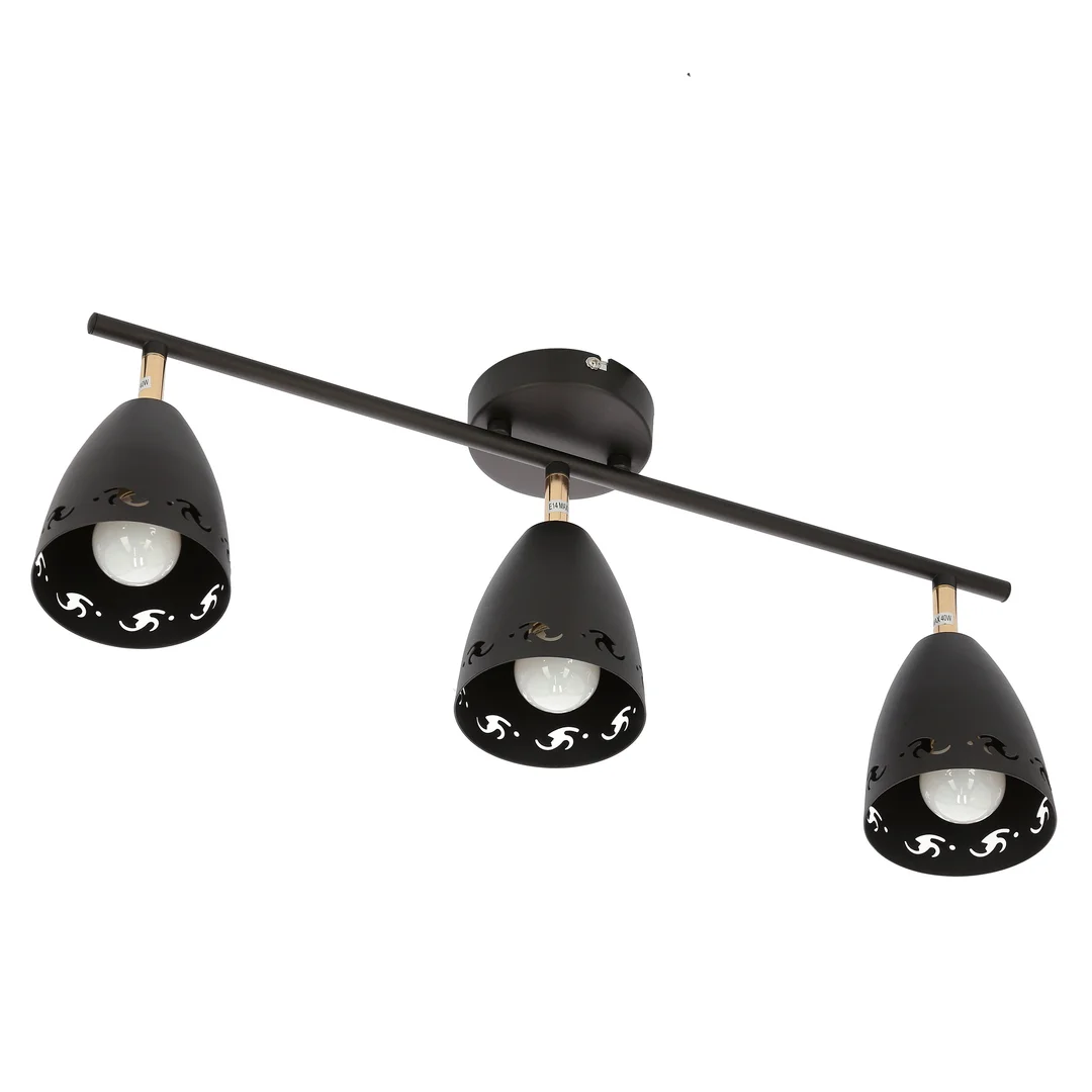 COTY LAMPA SUFITOWA LISTWA 3X40W E14 CZARNY — zdjęcie 5