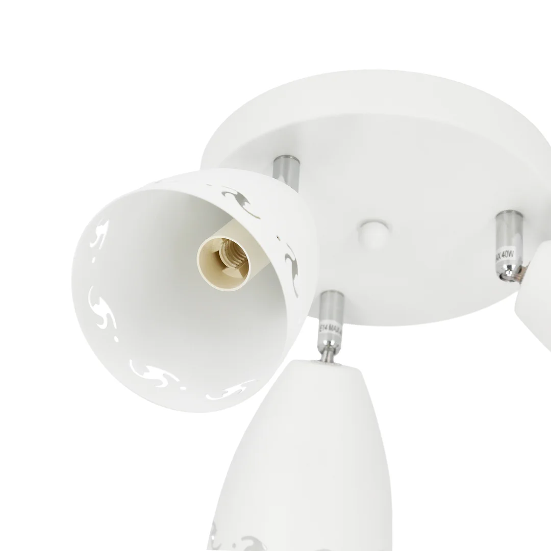 COTY LAMPA SUFITOWA PLAFON 3X40W E14 BIAŁY MAT — zdjęcie 11