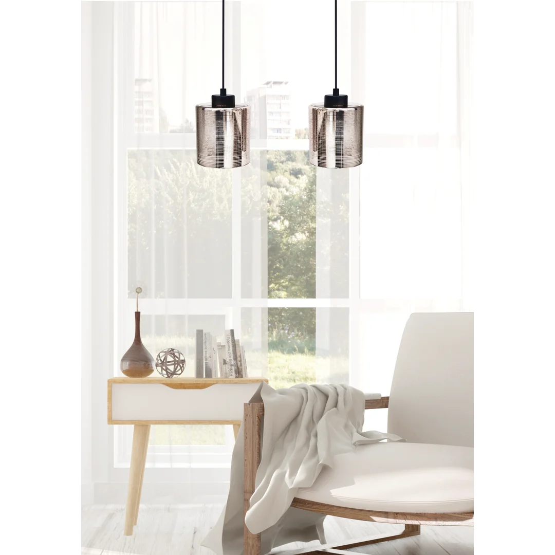 COX LAMPA WISZĄCA 2X60W E27 CHROM — zdjęcie 2