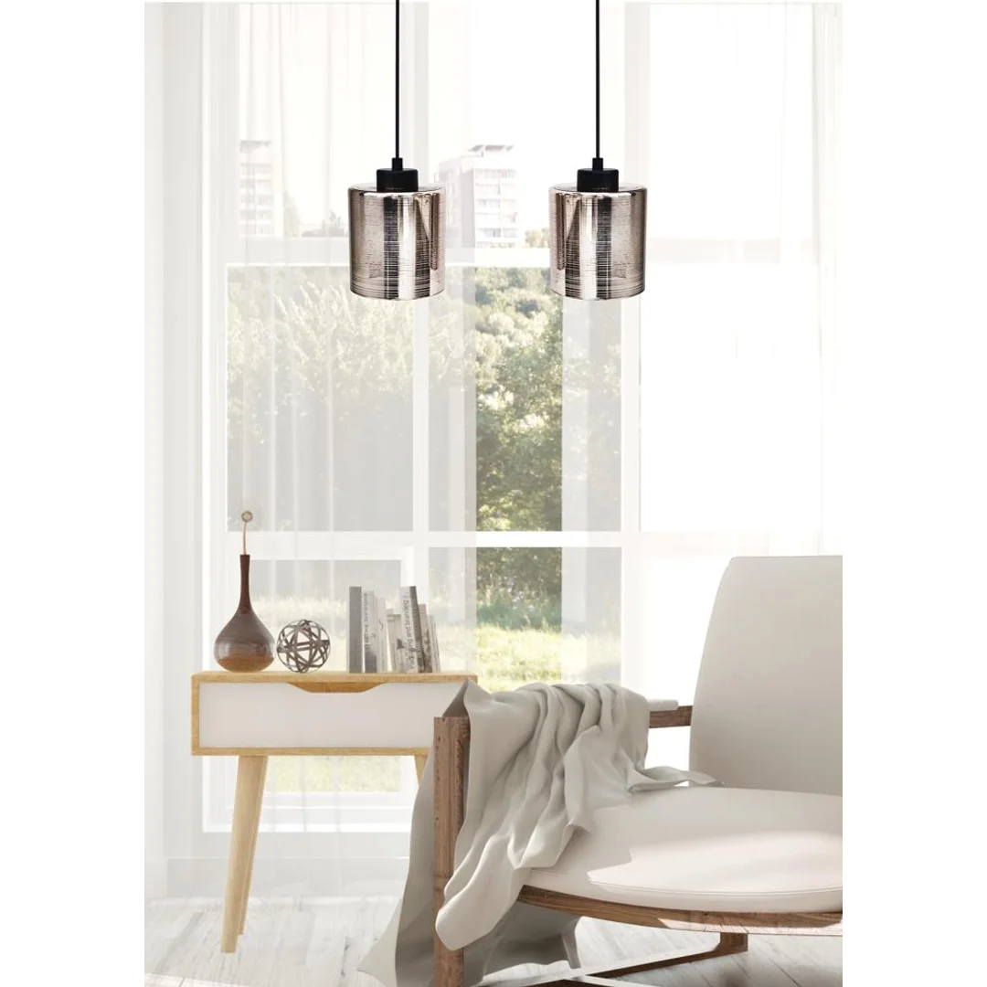 COX LAMPA WISZĄCA 2X60W E27 CHROM — zdjęcie 3