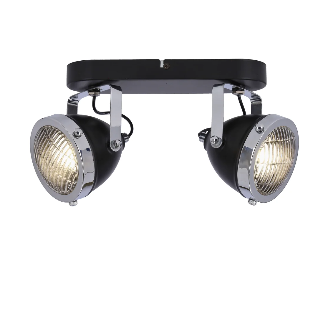 Crazy lampa sufitowa listwa czarny 2x15w gu10 klosz bezbarwny — zdjęcie 3