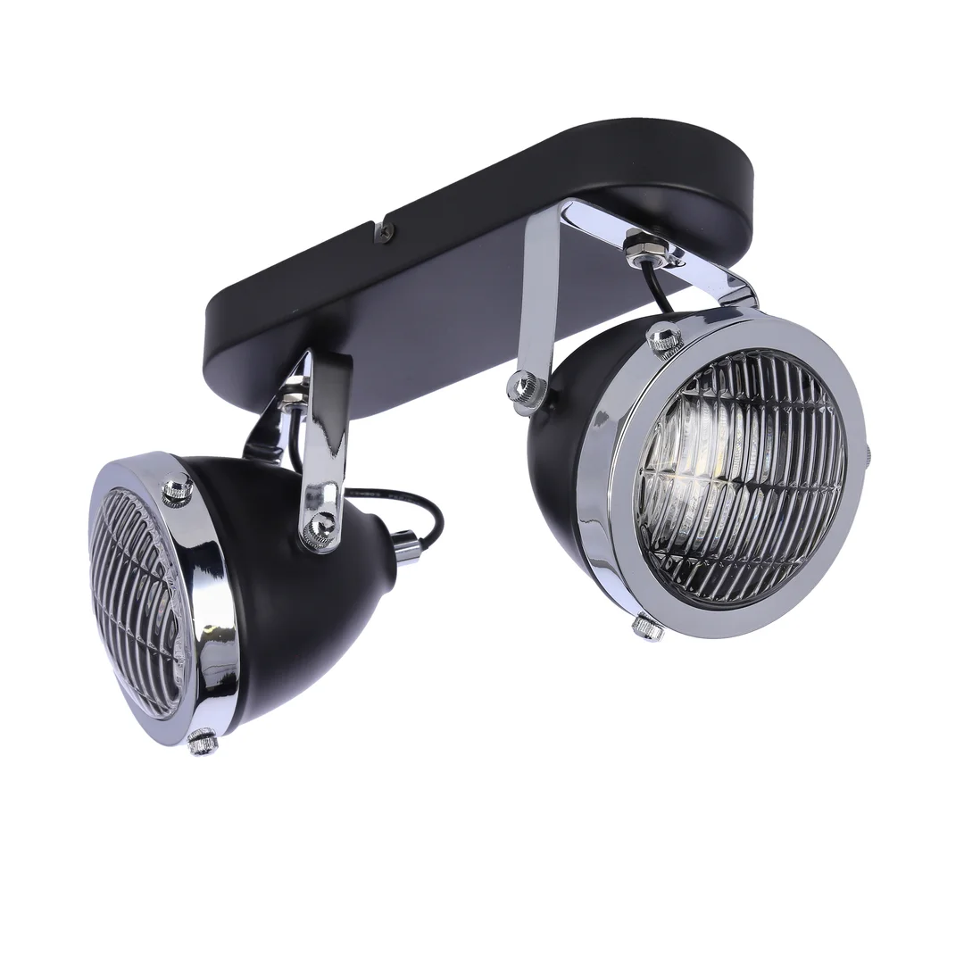 Crazy lampa sufitowa listwa czarny 2x15w gu10 klosz bezbarwny — zdjęcie 4