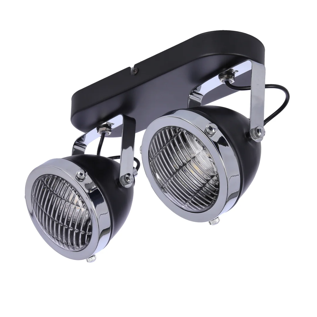 Crazy lampa sufitowa listwa czarny 2x15w gu10 klosz bezbarwny — zdjęcie 5