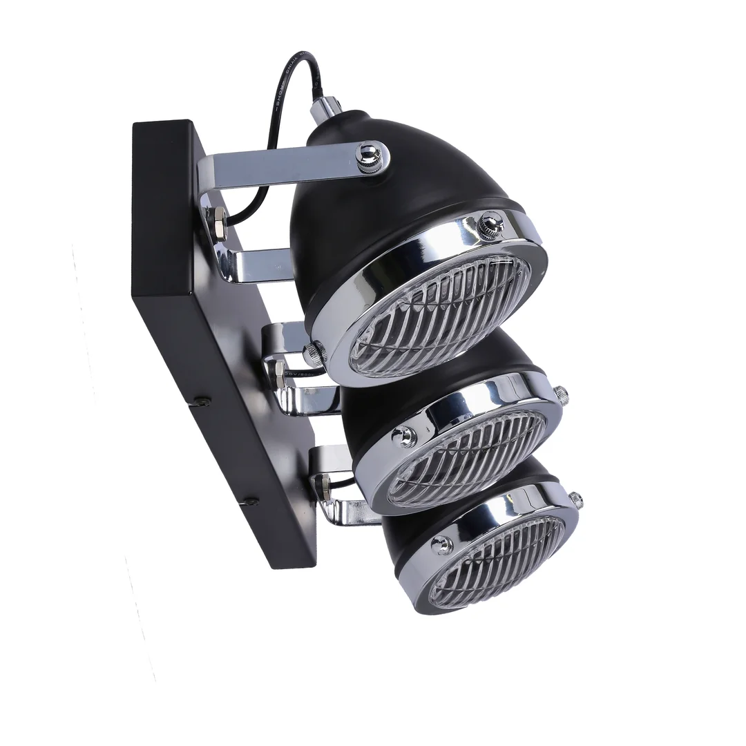 Crazy lampa sufitowa listwa czarny 3x15w gu10 klosz bezbarwny — zdjęcie 7