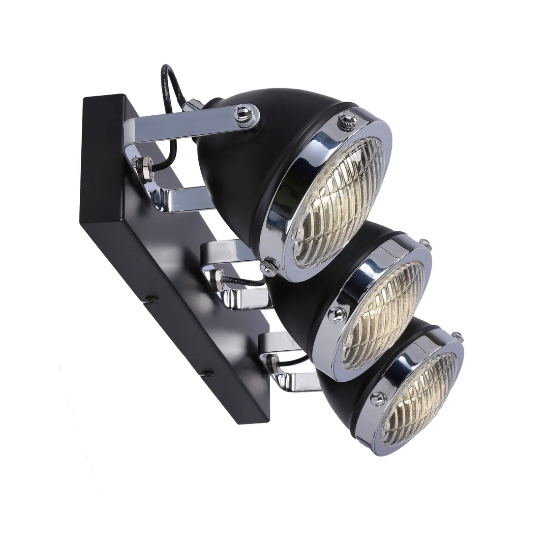 Crazy lampa sufitowa listwa czarny 3x15w gu10 klosz bezbarwny — zdjęcie 8