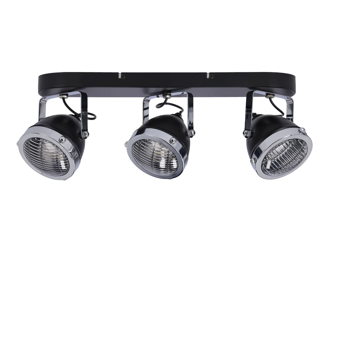 Crazy lampa sufitowa listwa czarny 3x15w gu10 klosz bezbarwny — zdjęcie 9
