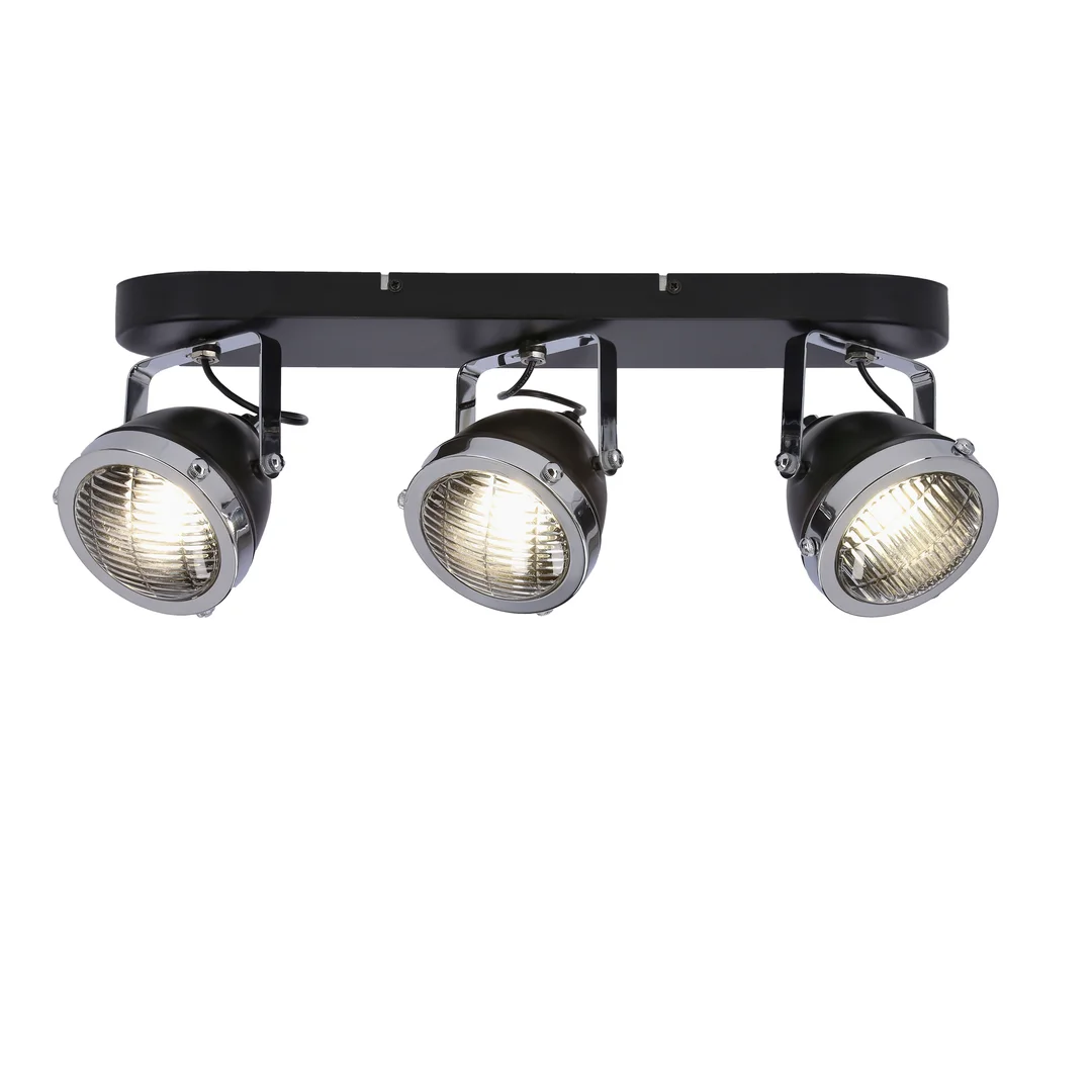 Crazy lampa sufitowa listwa czarny 3x15w gu10 klosz bezbarwny — zdjęcie 10