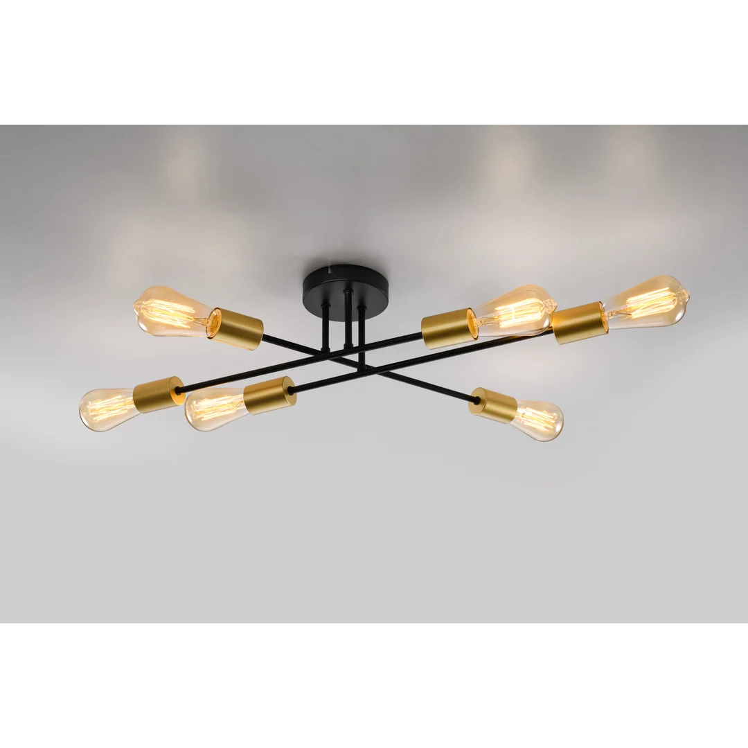 Crespilo lampa sufitowa czarny 6x40w e27 — zdjęcie 4