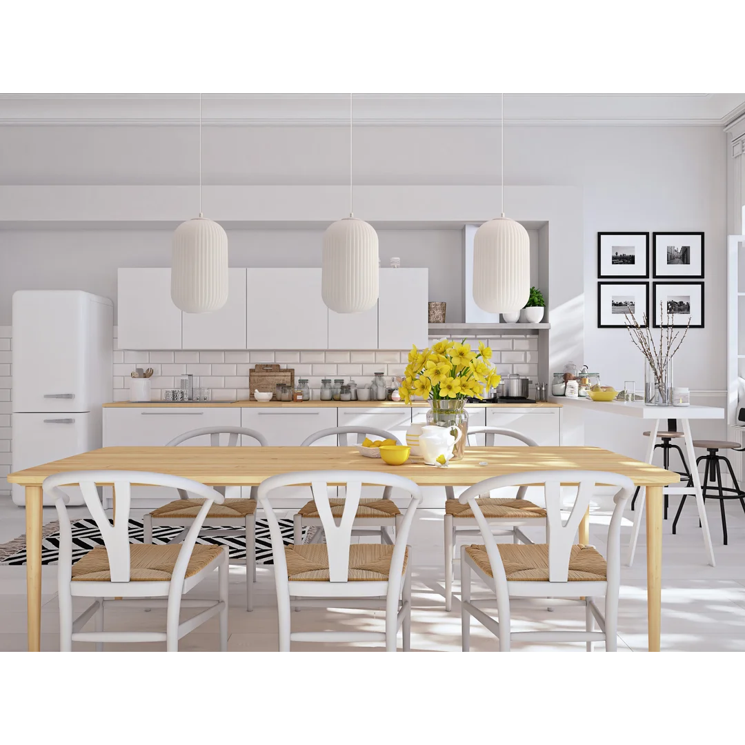 CRESTO lampa wisząca biały 1x40W E27 klosz biały — zdjęcie 2
