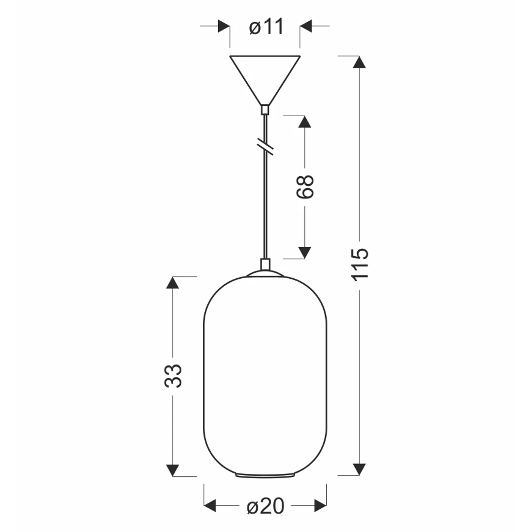 CRESTO lampa wisząca biały 1x40W E27 klosz biały — zdjęcie 4