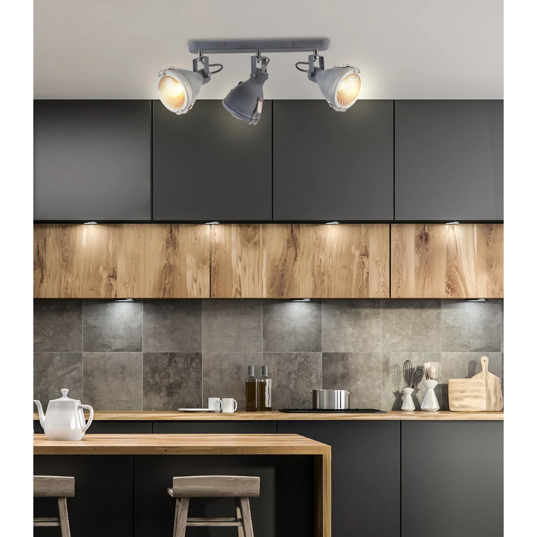 CRODO LAMPA SUFITOWA LISTWA 3X40W E14 SZARY — zdjęcie 14