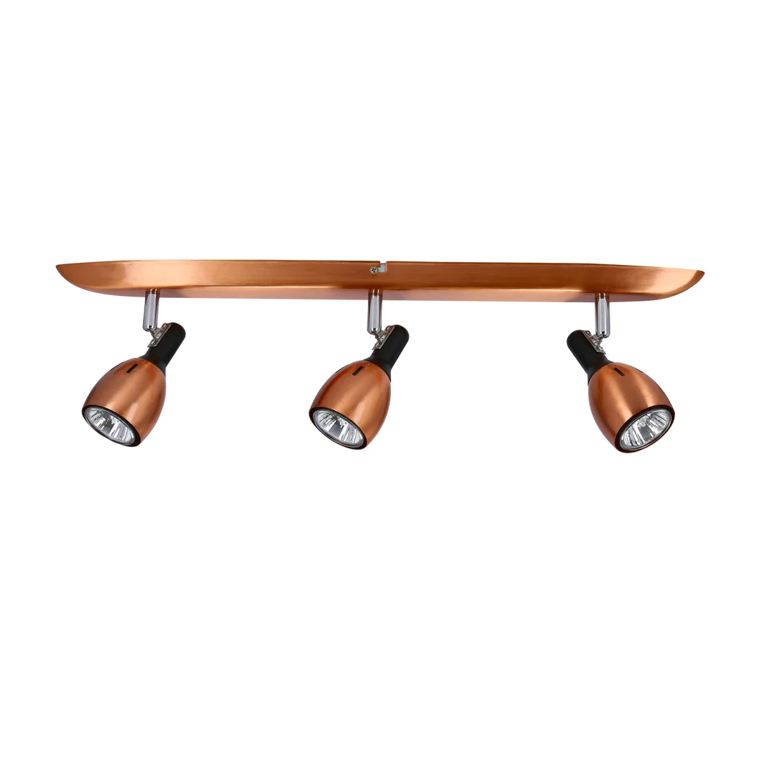 CROSS LAMPA SUFITOWA LISTWA 3X50W GU10 MIEDZIANY — zdjęcie 2