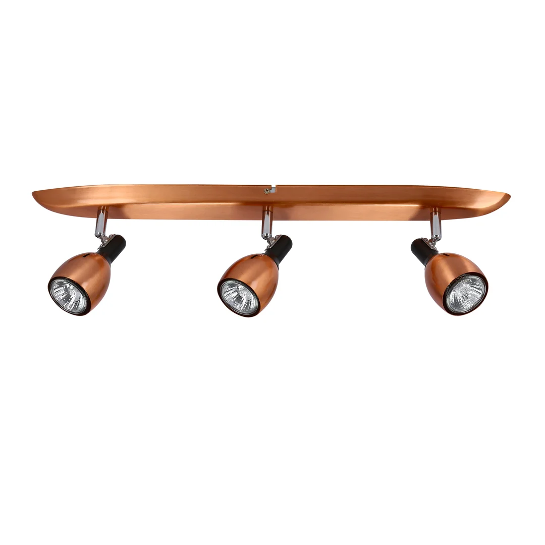 CROSS LAMPA SUFITOWA LISTWA 3X50W GU10 MIEDZIANY — zdjęcie 3
