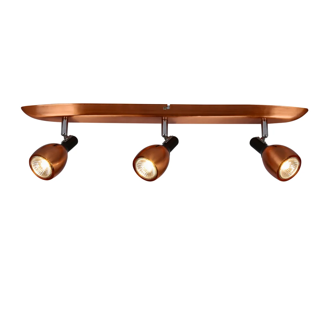CROSS LAMPA SUFITOWA LISTWA 3X50W GU10 MIEDZIANY — zdjęcie 5