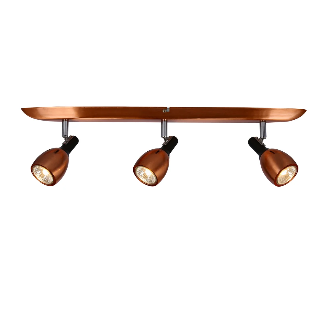 CROSS LAMPA SUFITOWA LISTWA 3X50W GU10 MIEDZIANY — zdjęcie 6