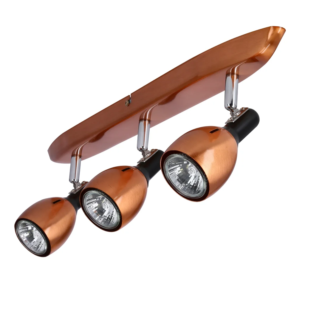 CROSS LAMPA SUFITOWA LISTWA 3X50W GU10 MIEDZIANY — zdjęcie 7