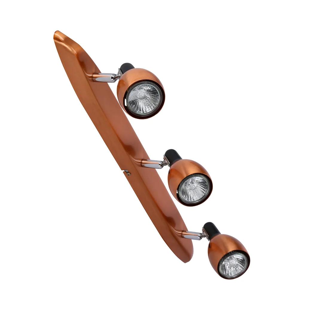 CROSS LAMPA SUFITOWA LISTWA 3X50W GU10 MIEDZIANY — zdjęcie 9