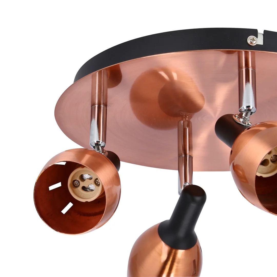 CROSS LAMPA SUFITOWA PLAFON 4X50W GU10 MIEDZIANY — zdjęcie 11