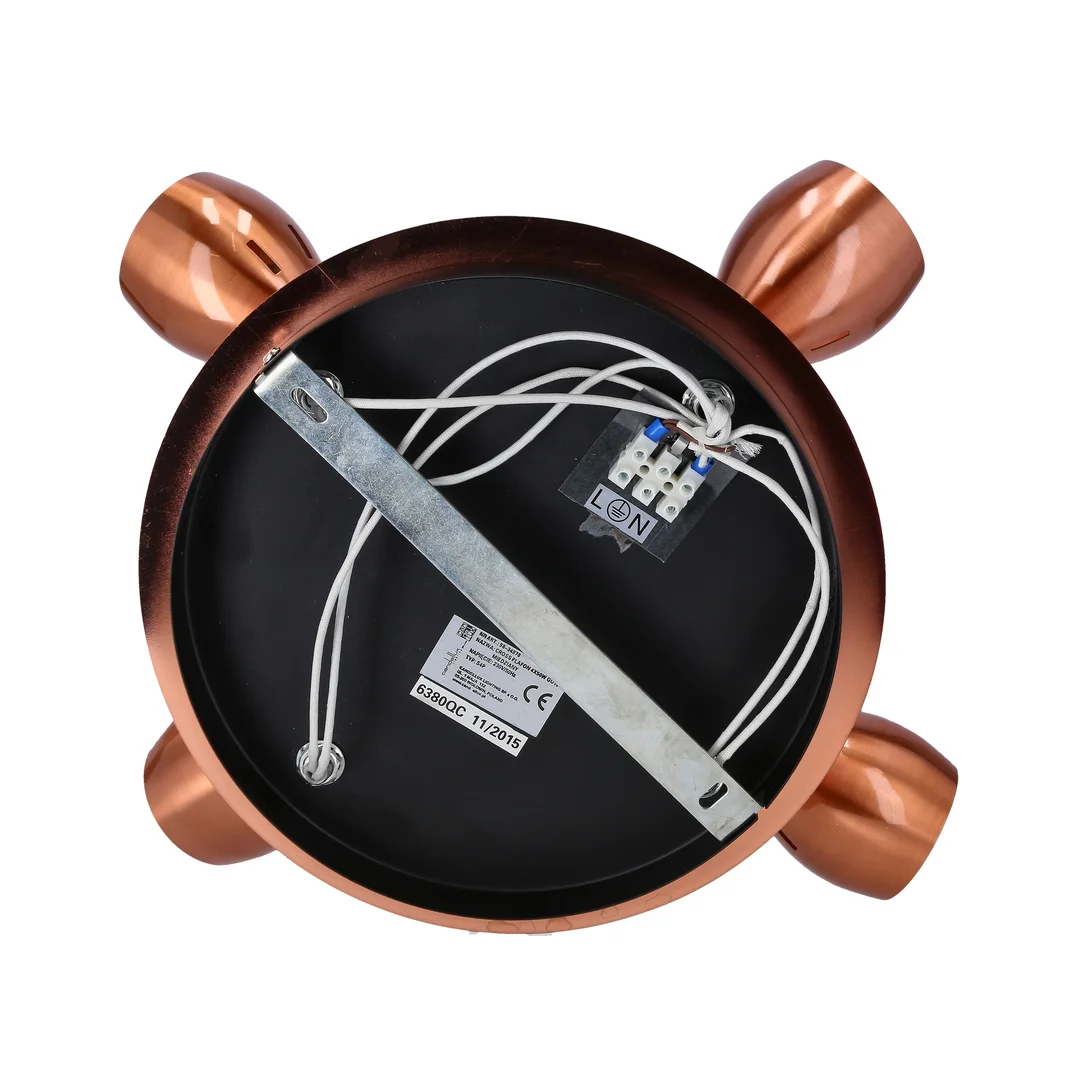 CROSS LAMPA SUFITOWA PLAFON 4X50W GU10 MIEDZIANY — zdjęcie 12