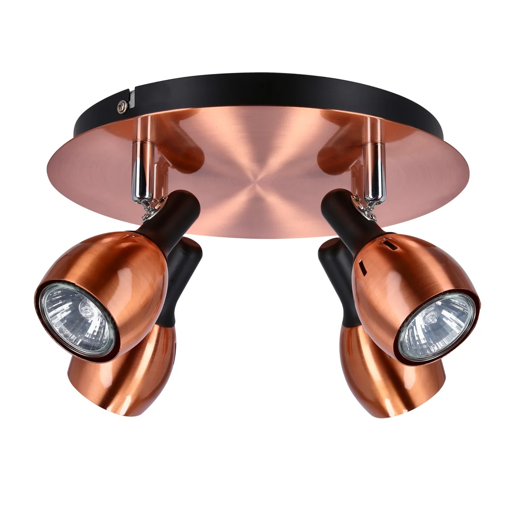 CROSS LAMPA SUFITOWA PLAFON 4X50W GU10 MIEDZIANY — zdjęcie 3