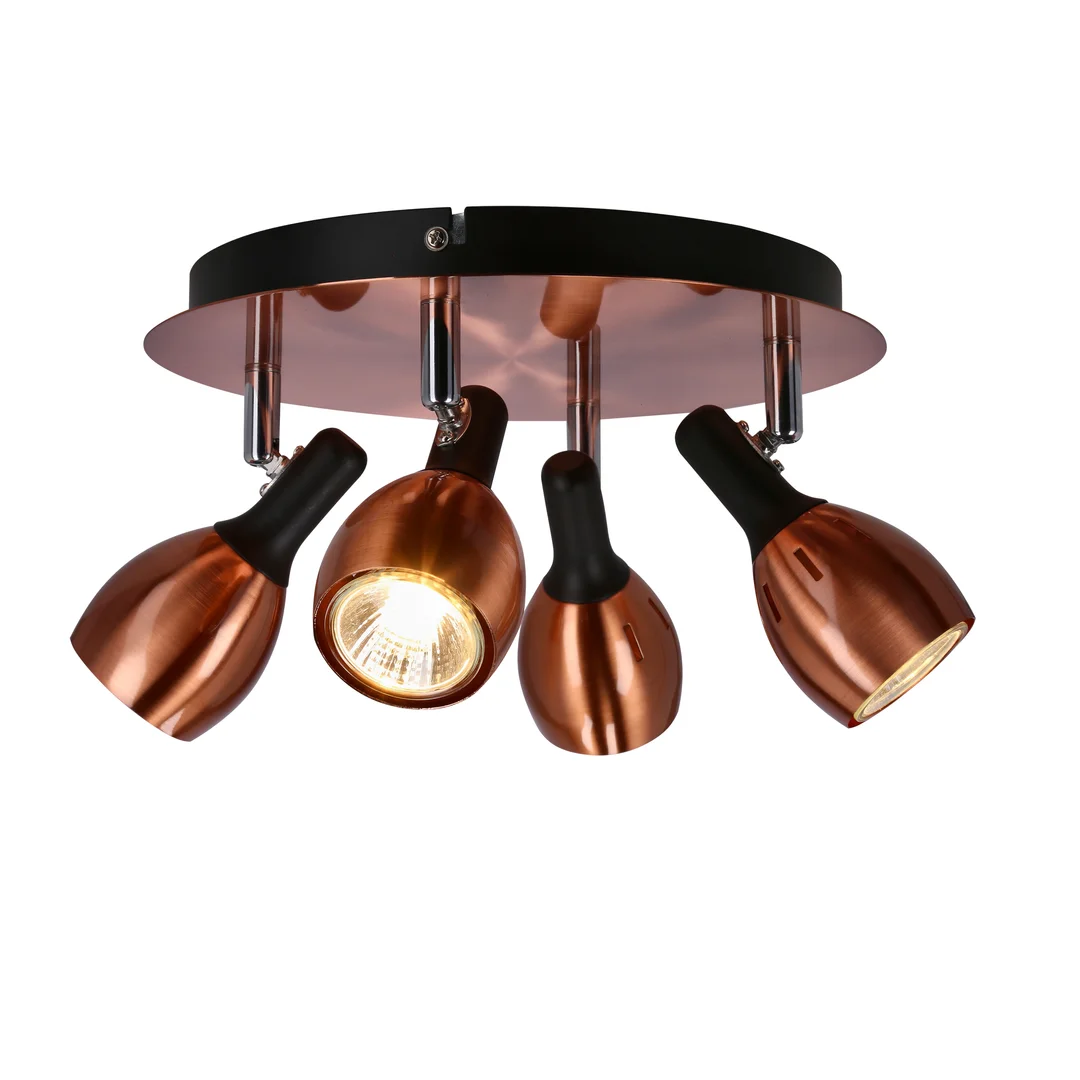 CROSS LAMPA SUFITOWA PLAFON 4X50W GU10 MIEDZIANY — zdjęcie 6