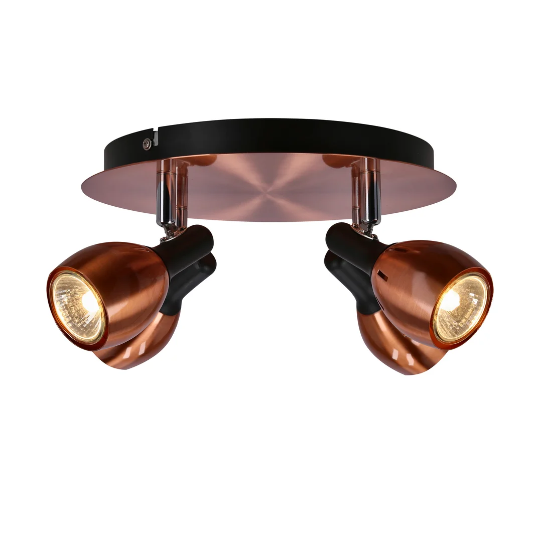 CROSS LAMPA SUFITOWA PLAFON 4X50W GU10 MIEDZIANY — zdjęcie 7