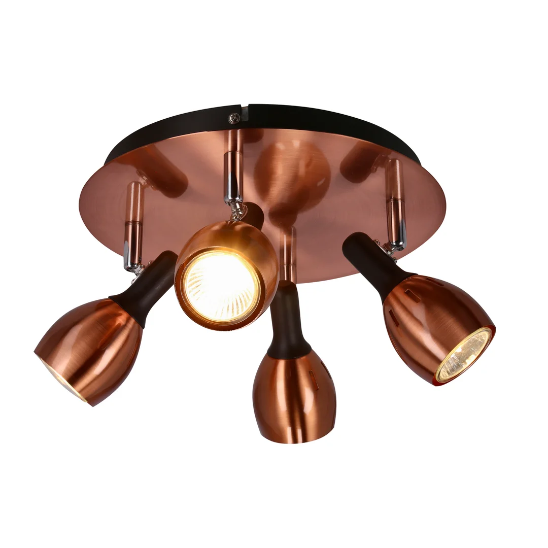 CROSS LAMPA SUFITOWA PLAFON 4X50W GU10 MIEDZIANY — zdjęcie 8