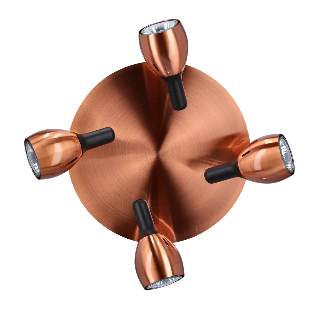 CROSS LAMPA SUFITOWA PLAFON 4X50W GU10 MIEDZIANY — zdjęcie 9