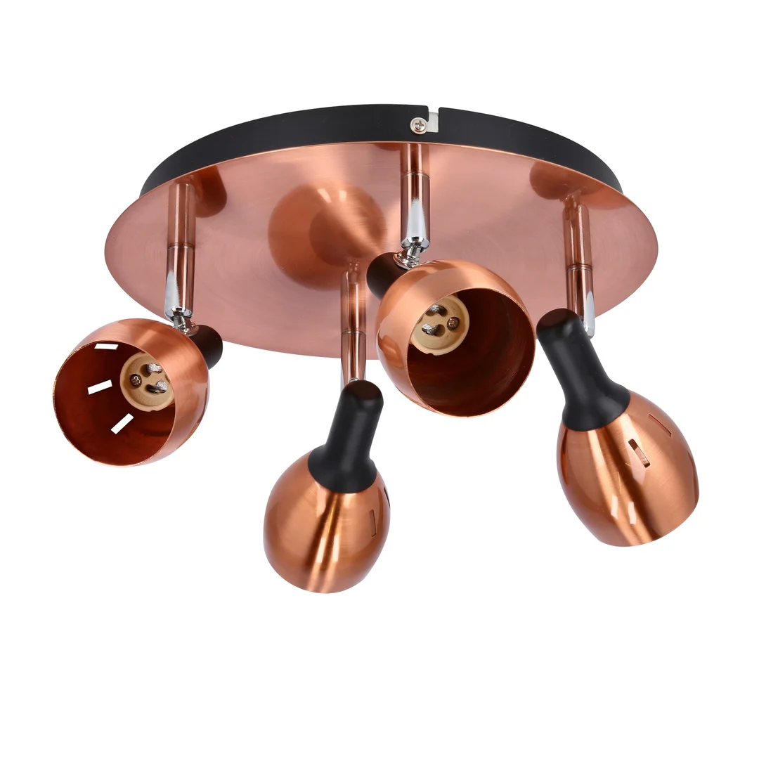 CROSS LAMPA SUFITOWA PLAFON 4X50W GU10 MIEDZIANY — zdjęcie 10