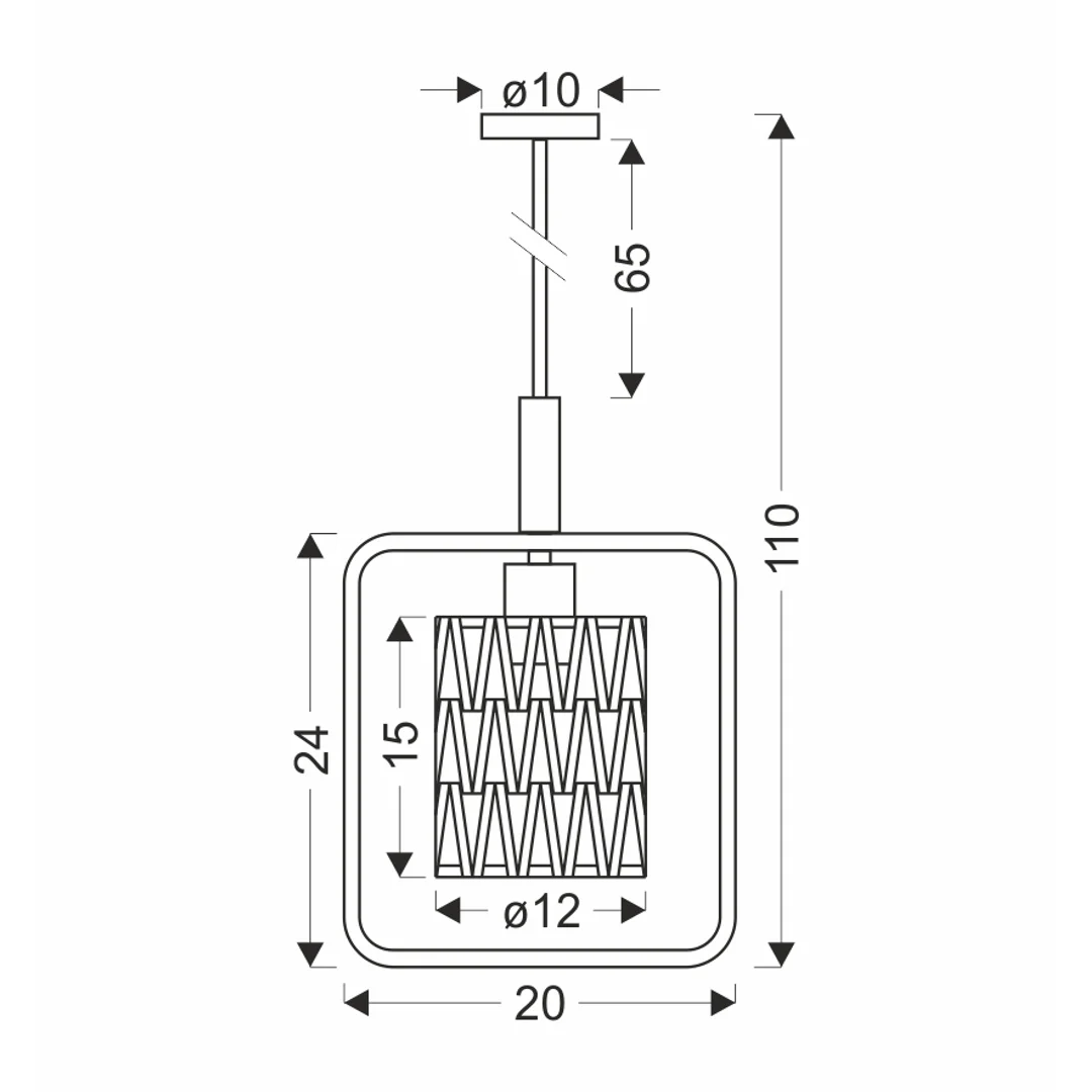CROWN LAMPA WISZĄCA CZARNY 1X40W E27 ABAŻUR BEŻOWY — zdjęcie 3