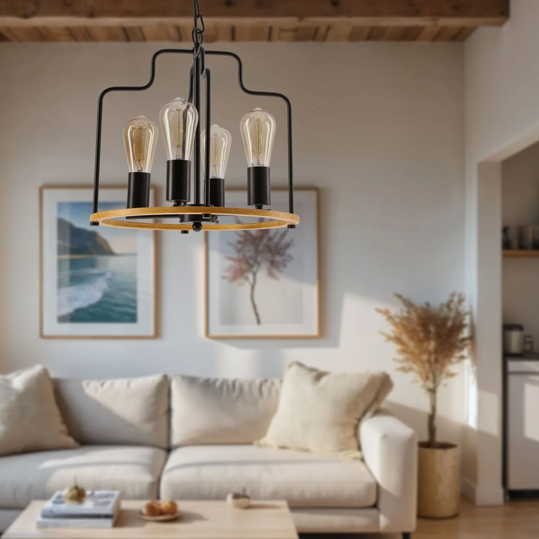 Datus lampa sufitowa czarny 4x40W E27 — zdjęcie 2