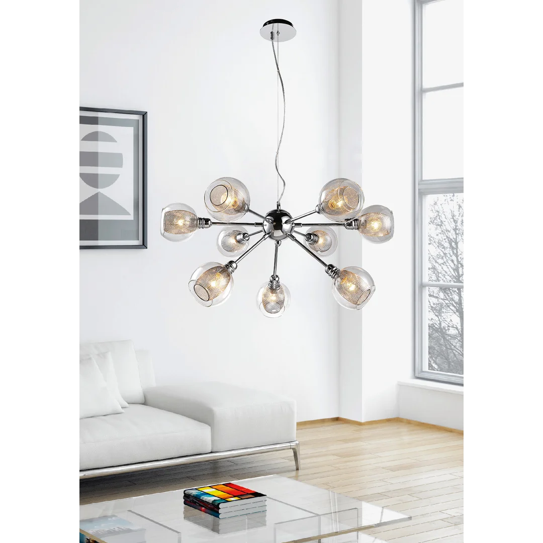 DIXI LAMPA WISZĄCA 9X40W E14 CHROM — zdjęcie 2