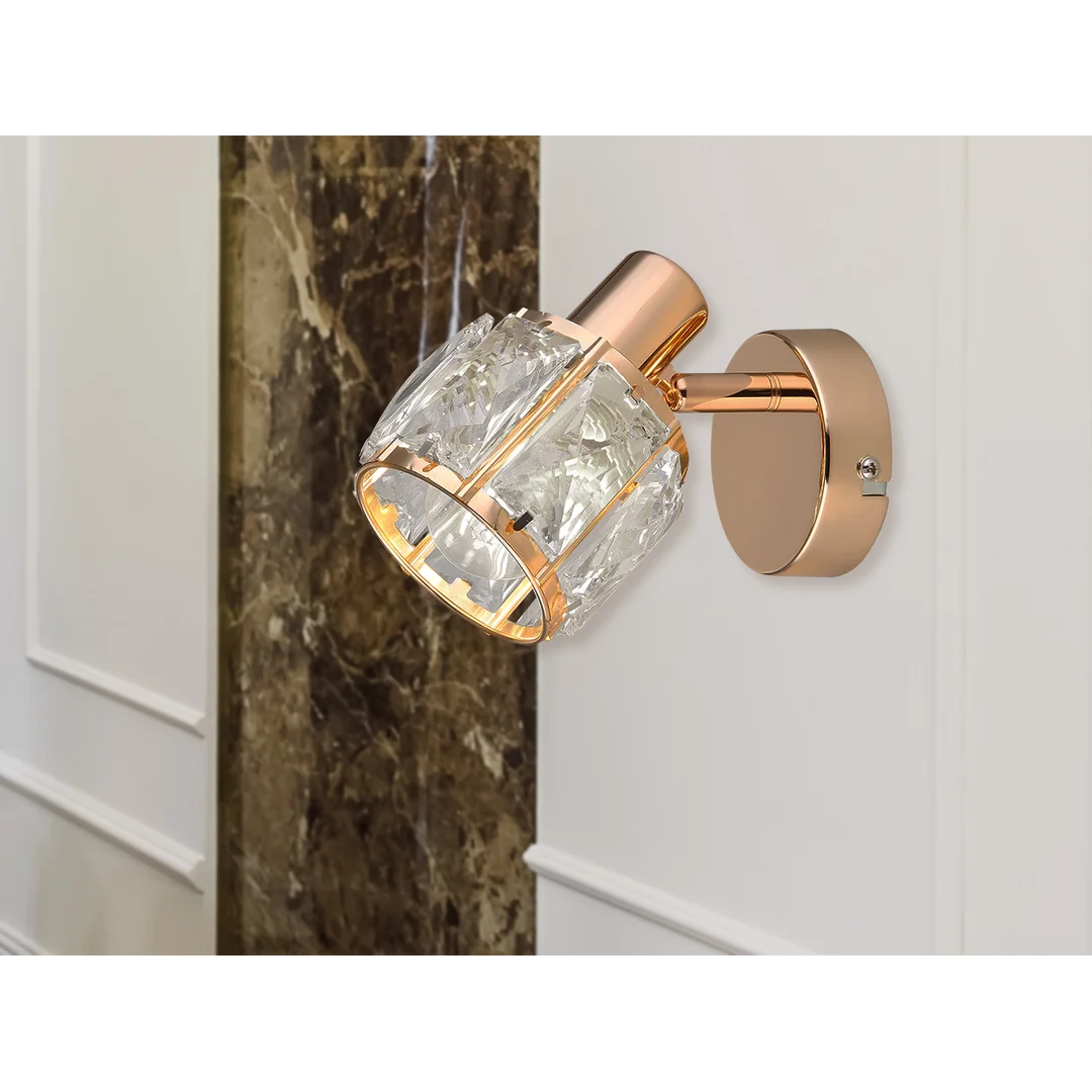 DUBAI LAMPA SUFITOWA KINKIET SAT ZŁOTY 1X40W E14 KLOSZ ZŁOTY Z KRYSZT TRANSP — zdjęcie 2