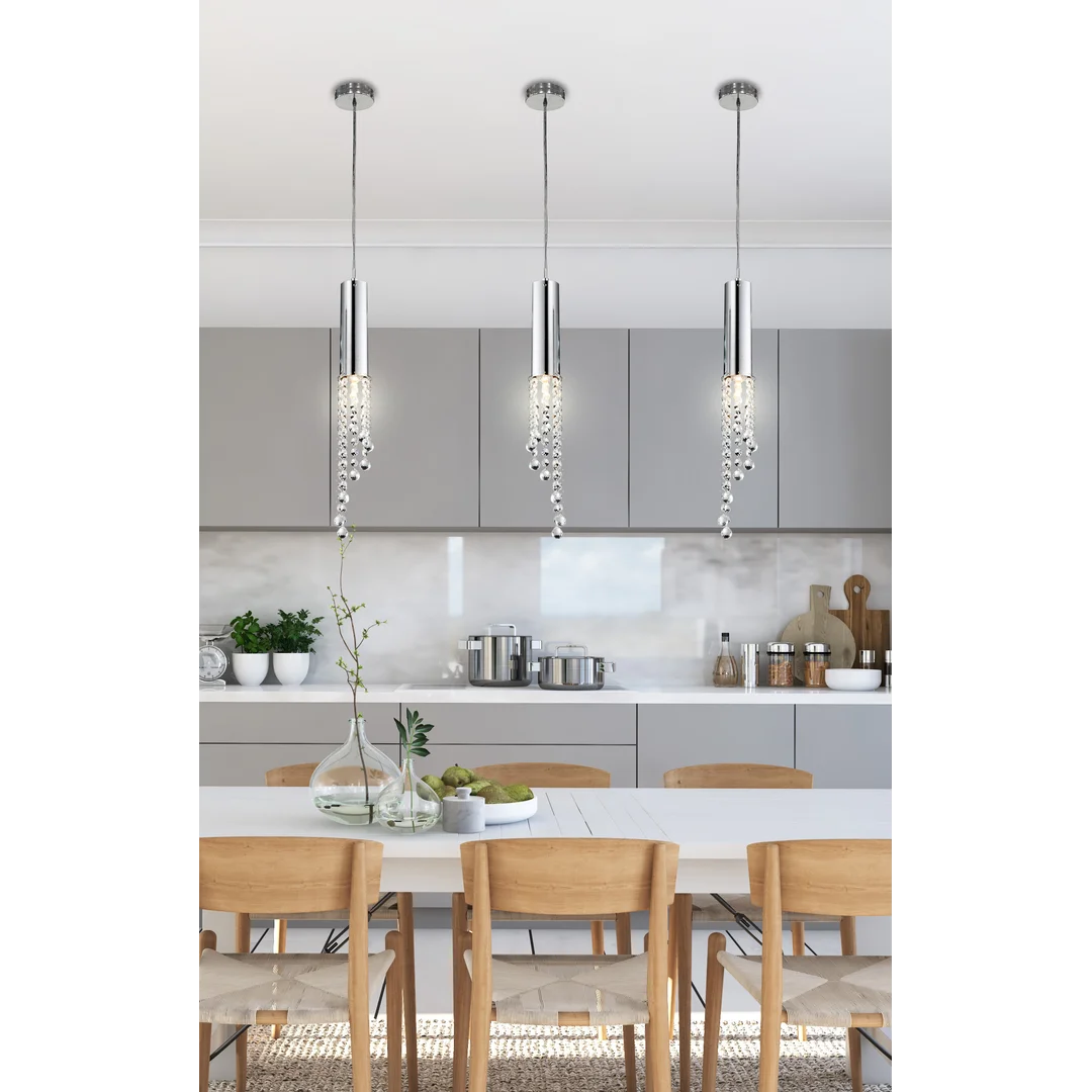 DUERO LAMPA WISZĄCA 1X3W LED GU10 CHROM — zdjęcie 2