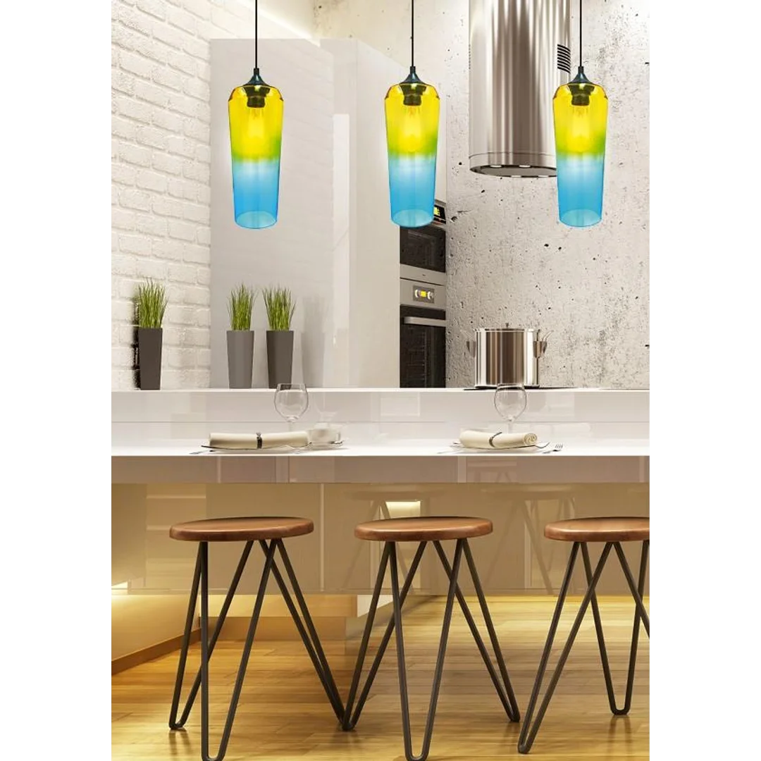 EOL LAMPA WISZĄCA 11/29 1X60W E27 ŻÓŁTO ZIELONY — zdjęcie 3