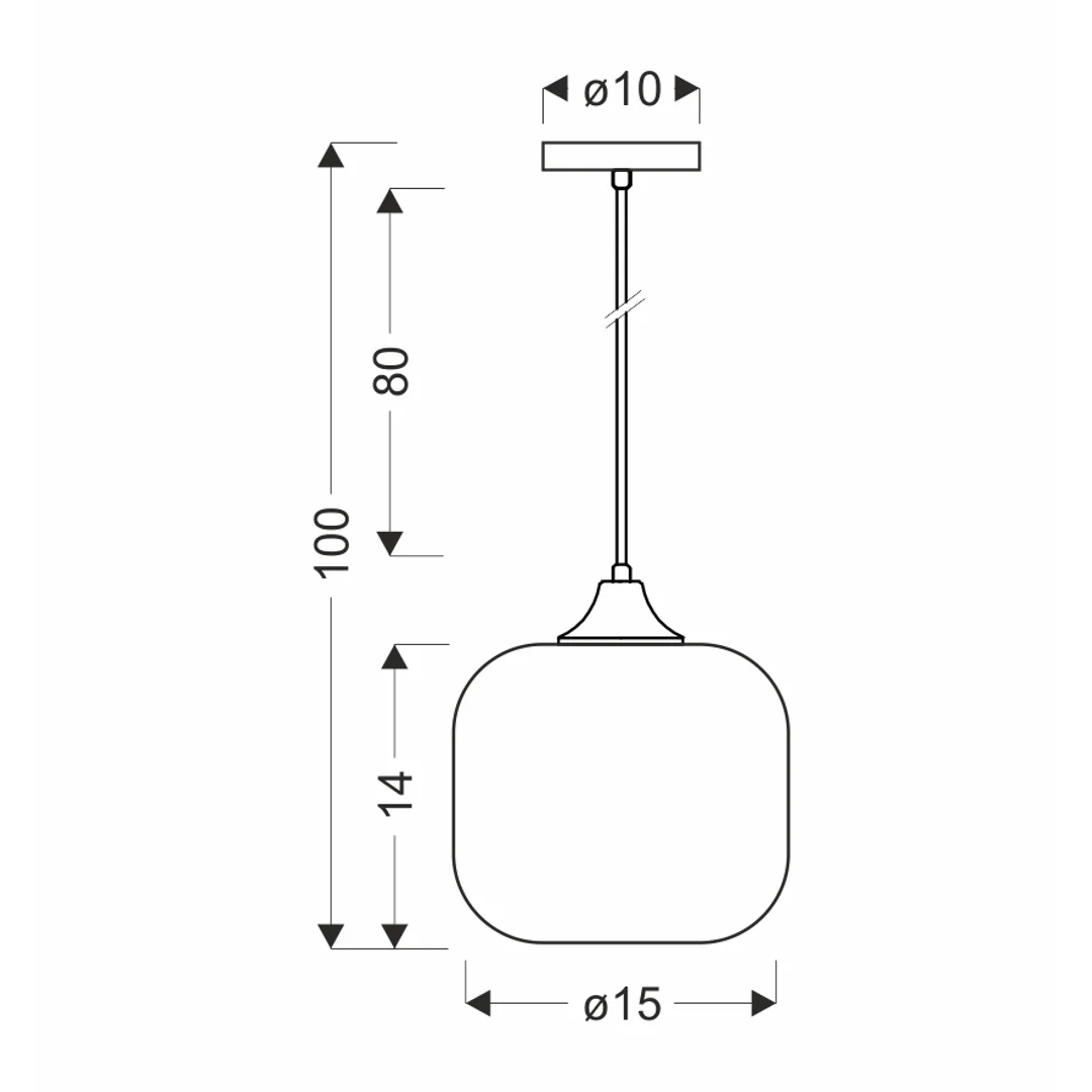 ESTAS lampa wisząca czarny 1x40W E27 klosz bursztynowy — zdjęcie 2