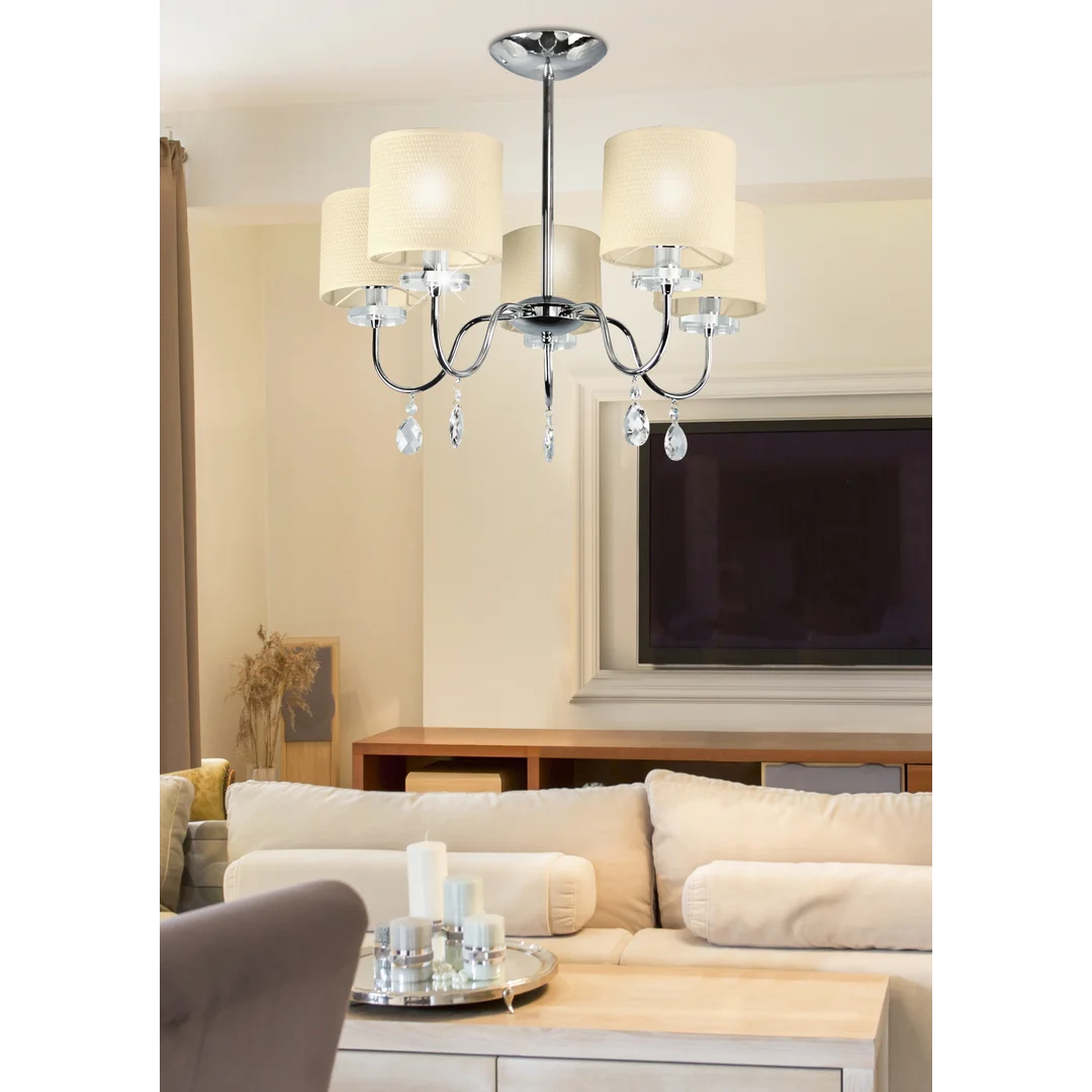 ESTERA LAMPA WISZĄCA 5X40W E14 CHROM — zdjęcie 2