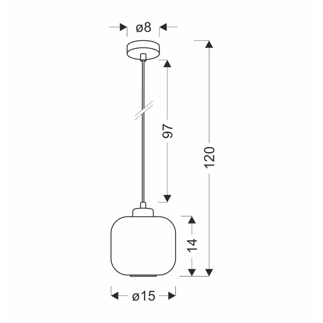 ESTILO lampa wisząca czarny 1x40W E27 klosz biały — zdjęcie 2