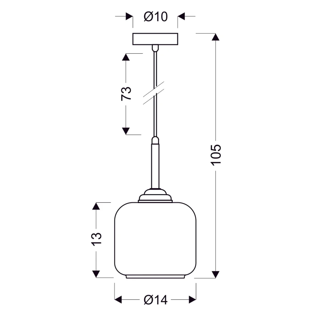 ESTIMA lampa wisząca czarny 1x40W E27 klosz bezbarwny+piaskowany — zdjęcie 3