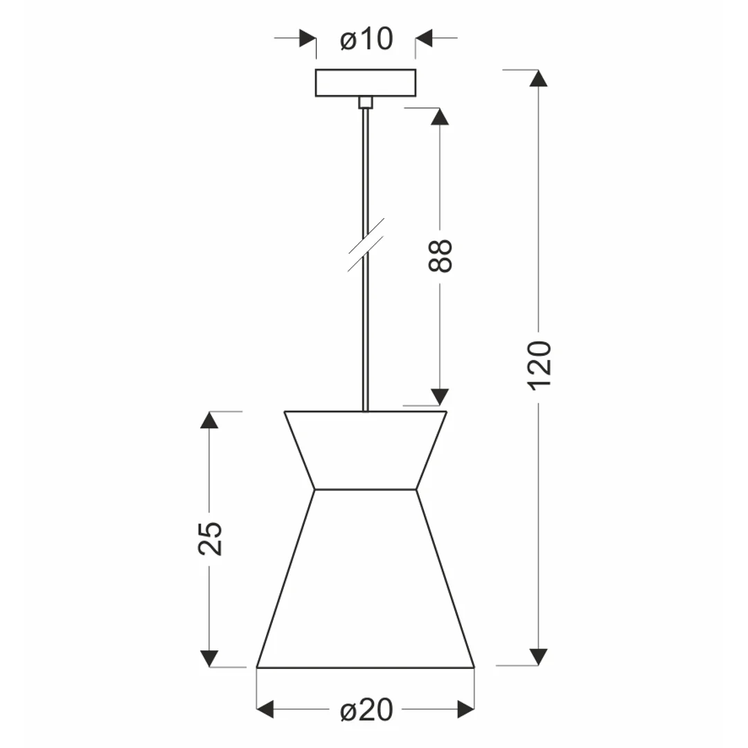 ETNOS 2 lampa wisząca czarny 1x40W E27 klosz beżowy — zdjęcie 2