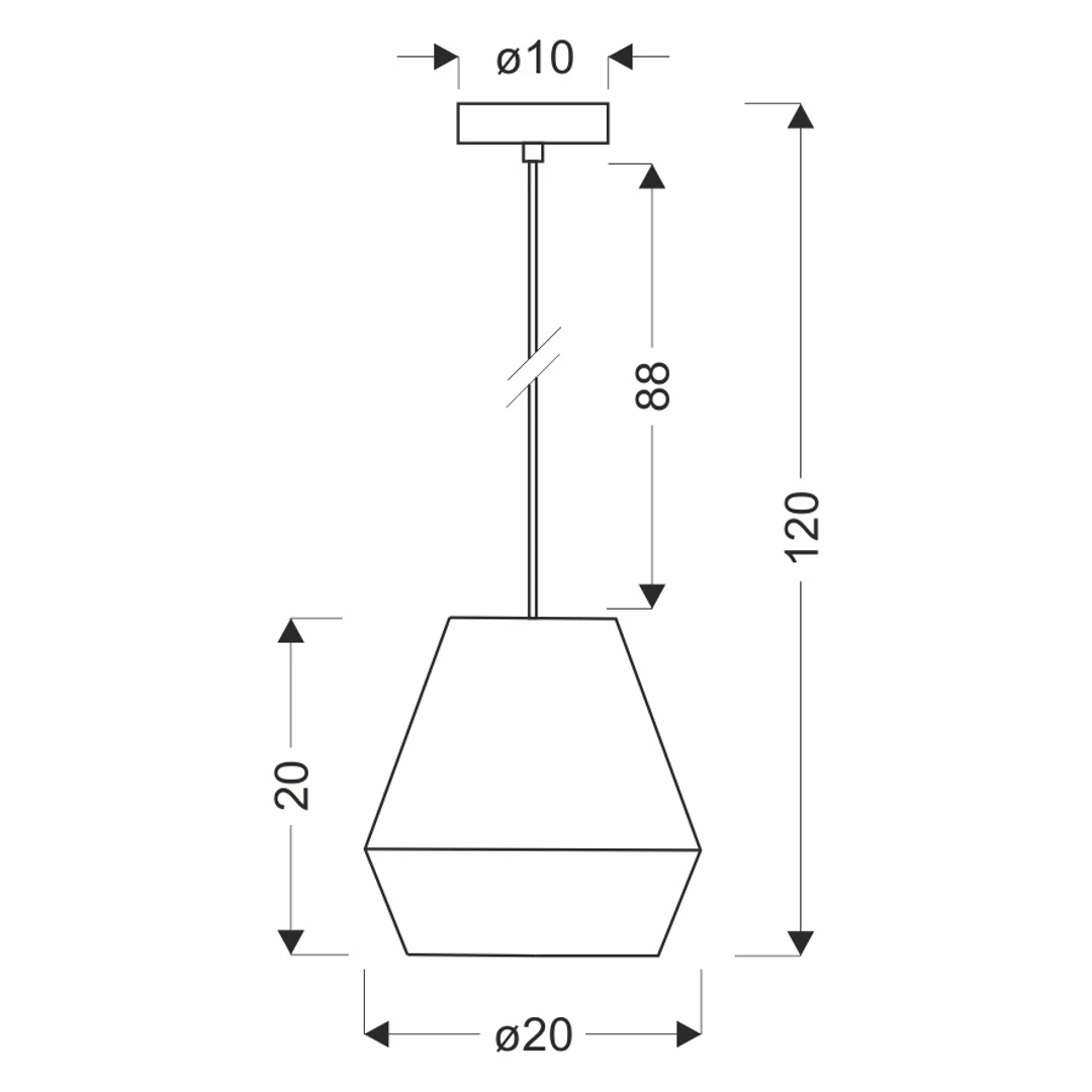 ETNOS lampa wisząca czarny 1x40W E27 klosz beżowy — zdjęcie 2