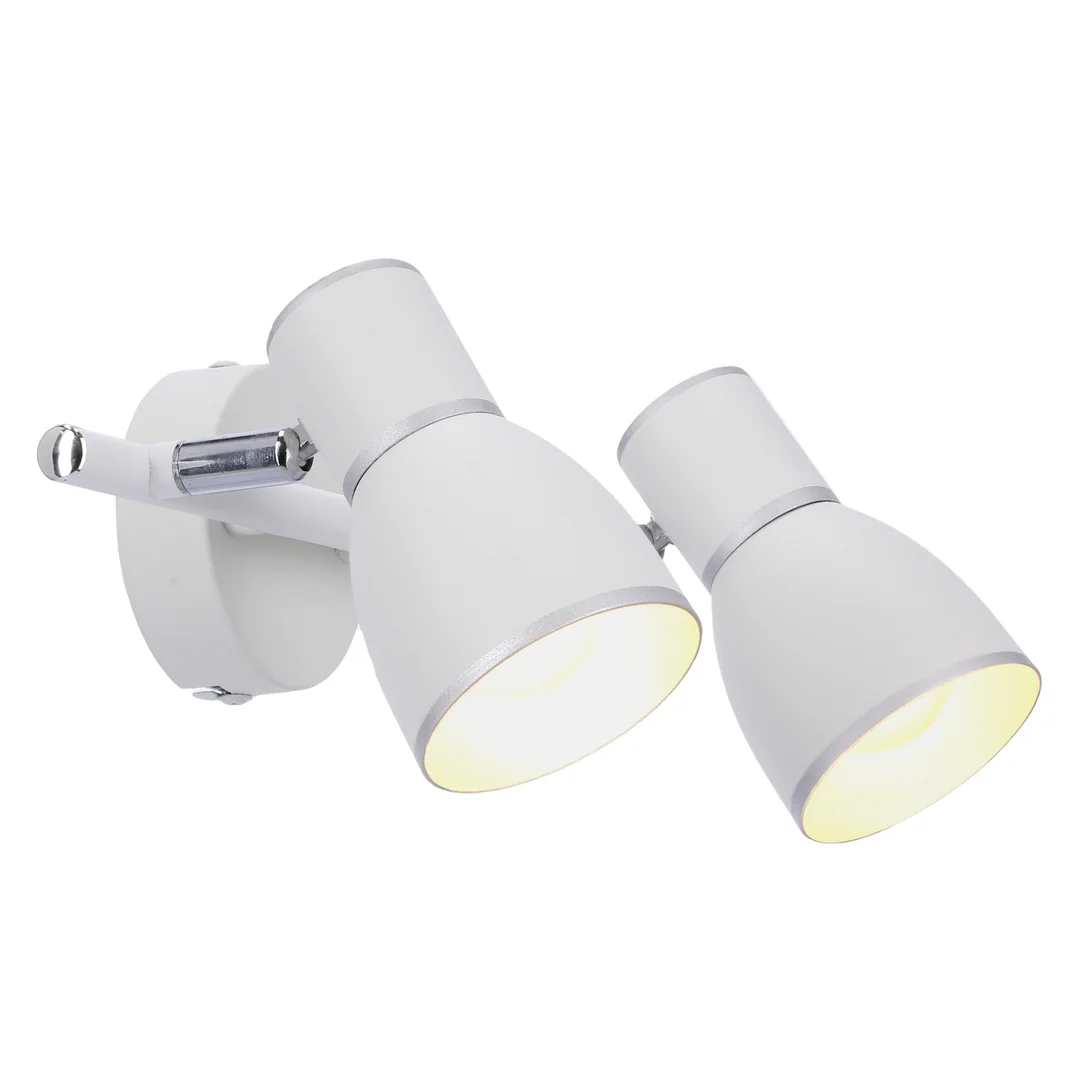FIDO LAMPA SUFITOWA LISTWA 2X40W E14 BIAŁY+CHROM — zdjęcie 11
