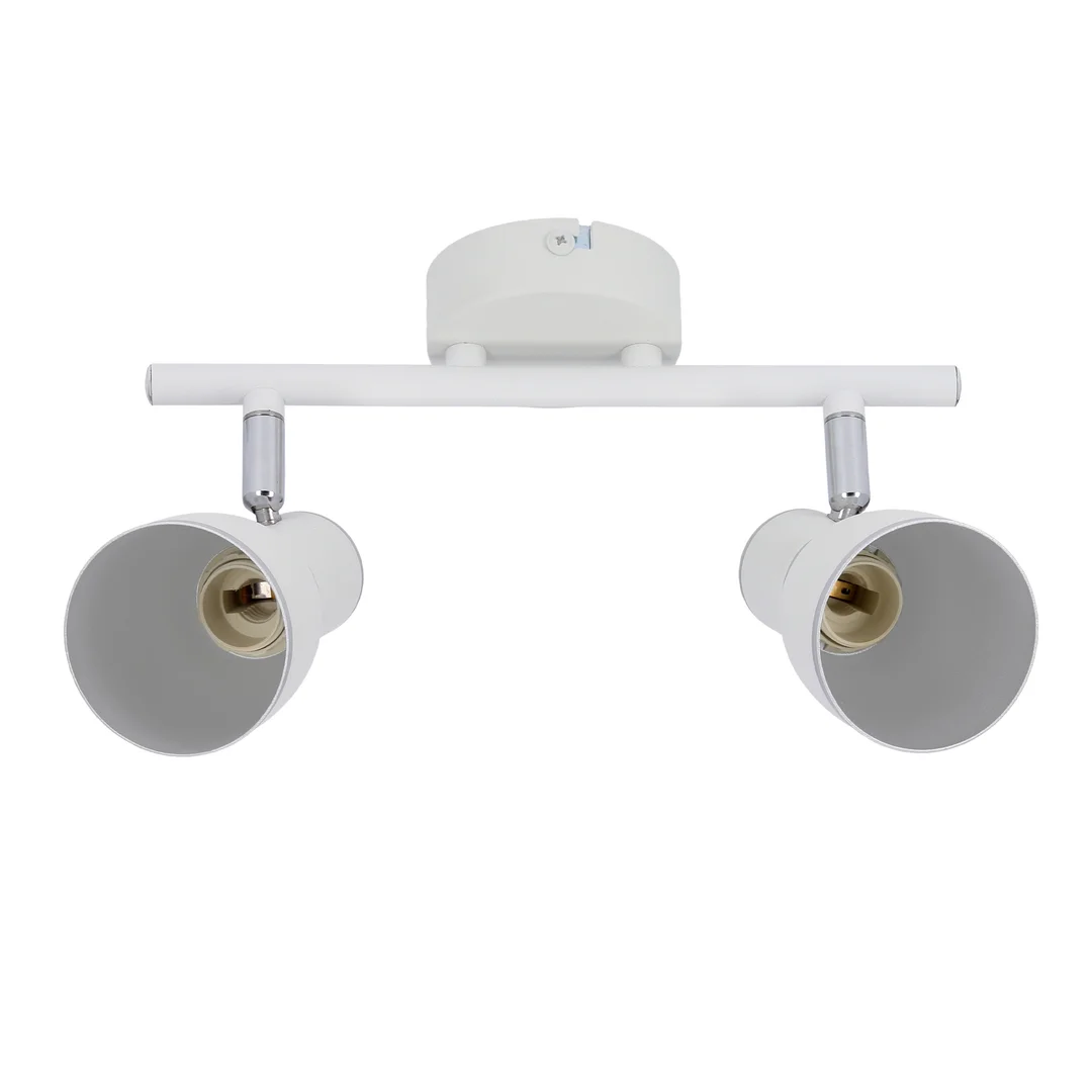 FIDO LAMPA SUFITOWA LISTWA 2X40W E14 BIAŁY+CHROM — zdjęcie 13