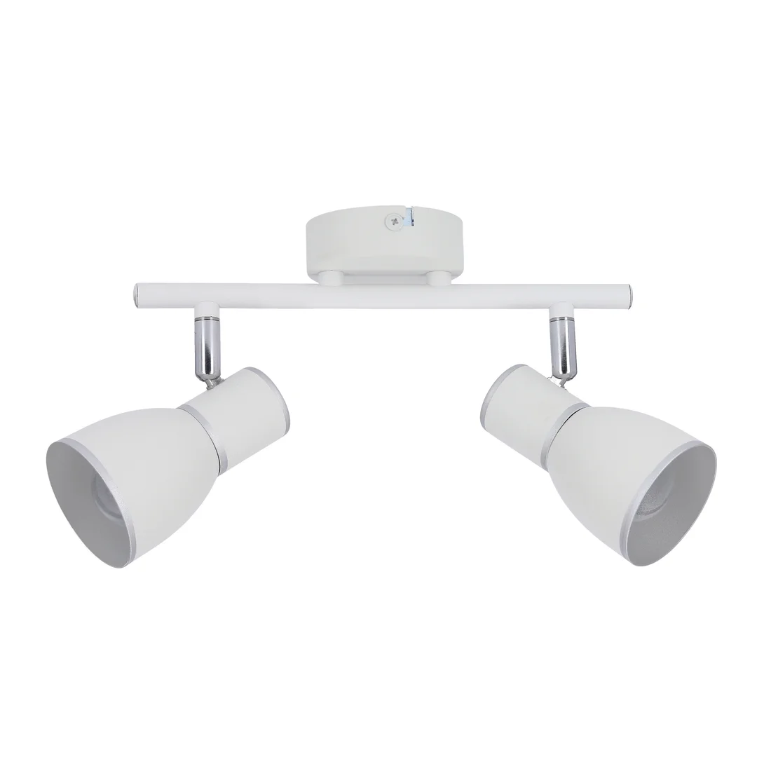 FIDO LAMPA SUFITOWA LISTWA 2X40W E14 BIAŁY+CHROM — zdjęcie 3