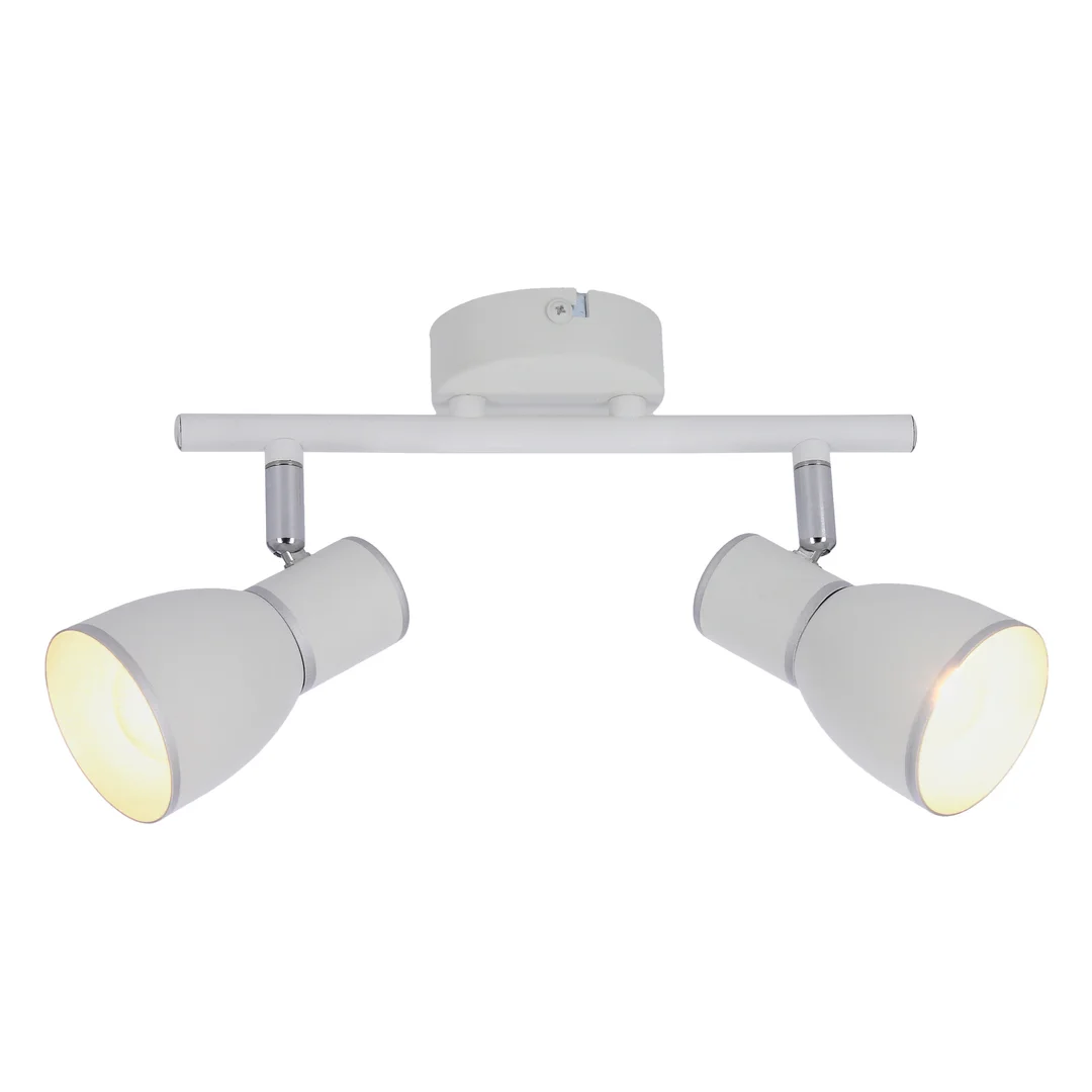 FIDO LAMPA SUFITOWA LISTWA 2X40W E14 BIAŁY+CHROM — zdjęcie 4