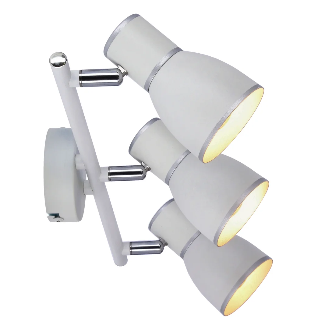FIDO LAMPA SUFITOWA LISTWA 3X40W E14 BIAŁY+CHROM — zdjęcie 12